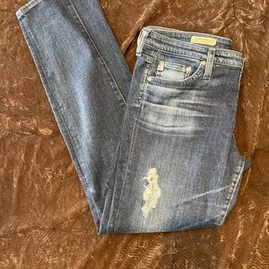 AG distressed skinny jeans
